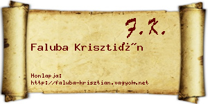 Faluba Krisztián névjegykártya